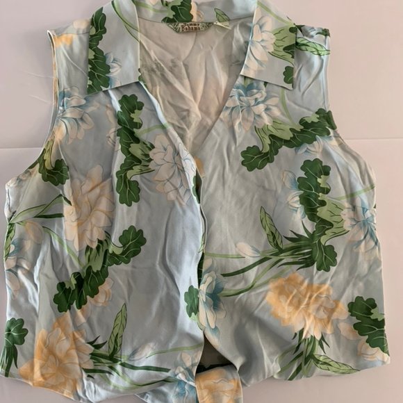 Tommy Bahama Silk Tie Front Top - Picture 1 of 5